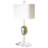 Sausilito 24" Tall Abalone Shell and Crystal Table Lamp, Cream