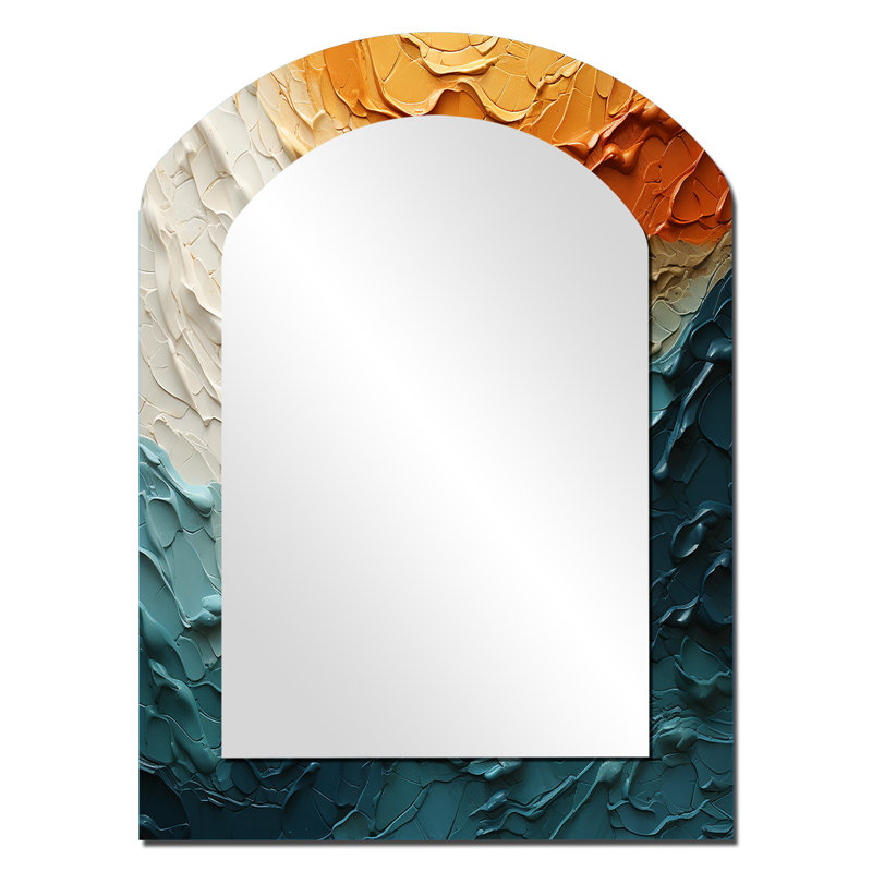 Miroir mural bleu sarcelle, 34 po x 25 po