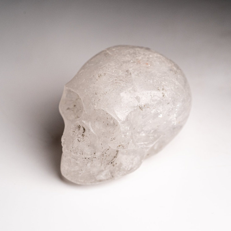 Polished Quartz Skull Carving (129 Grams)