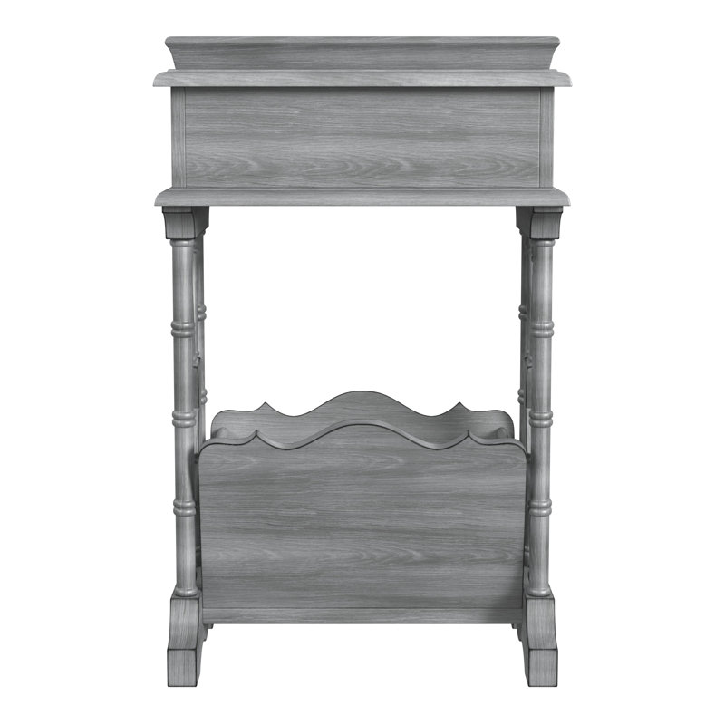 Cummings End Table with Storage, Gray