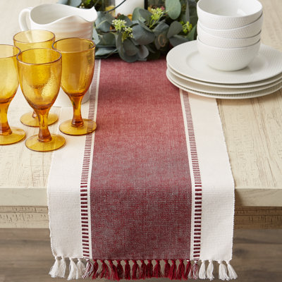 Kizer Striped 100% Cotton Table Runner