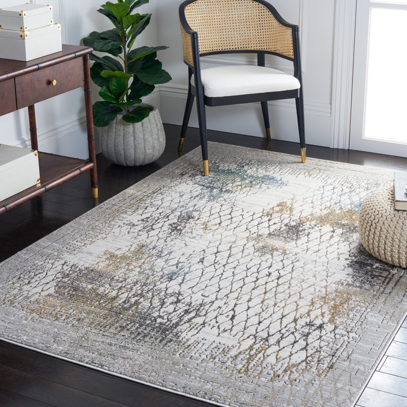 Aicia Air Performance Geometric Rug, Rectangle 5'5" x 7'7"