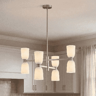 Aldegonde 8-Light Chandelier in Satin Nickel