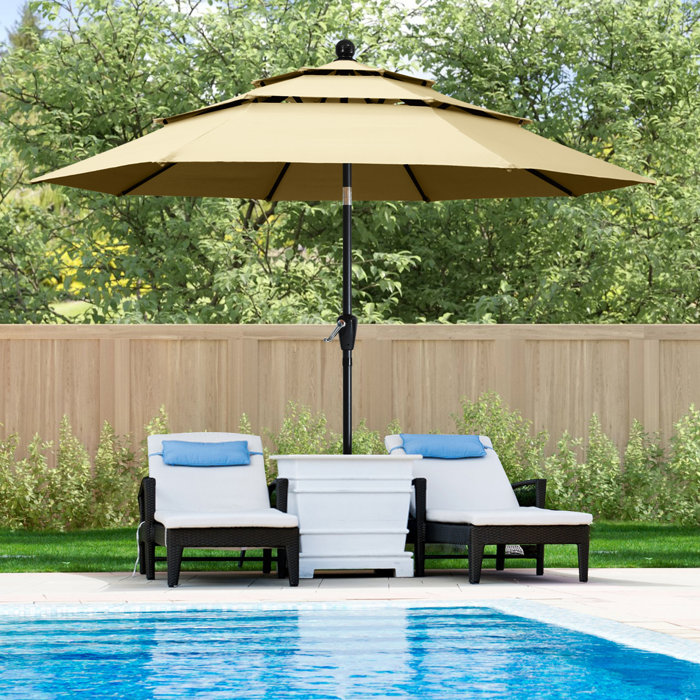 Arlmont & Co. Miqdad 132'' Market Umbrella & Reviews | Wayfair