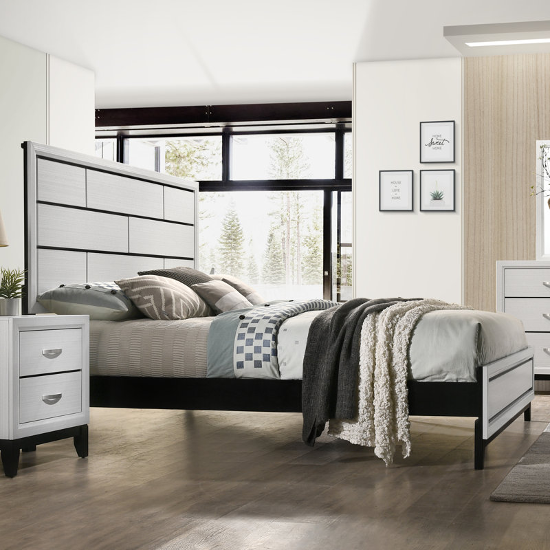 Burrigan Stout Contemporary Wood Panel Bed, King