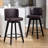  Swivel Upholstered Solid Wood Counter Stool (Set of 2)-932096388