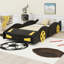 Lit plateforme avec roulettes et rangement Race-1357888534