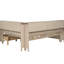 Lit de jour pleine grandeur avec 3 tiroirs et espaces de rangement, finition lait antique blanc, fabrication en bois pour les tiroirs de stabilité, attrait durable