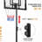 Yaheetech Height Adjustable Portable Metal Full-Size Basketball Hoop-84691522