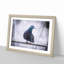 Pigeon Bird On A Wire - Single Picture Frame Painting on MDF-56633436-56633437