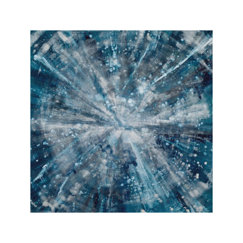 Sparkling Blues Print by Samuel Kane, 40" H x 40" W x 1.5" D, Knife Gel