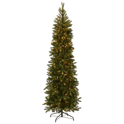 Pre-Lit Fir Pencil Slim Christmas Tree