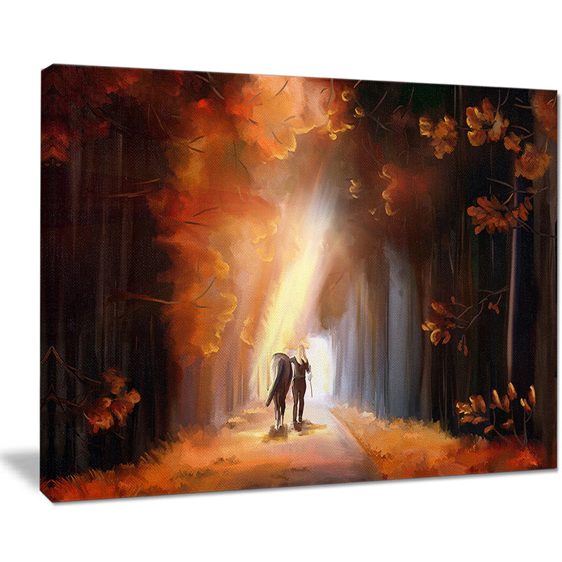 «Walking in Park», impression sur toile tendue, H 30 po x l 40 po x P 1 po