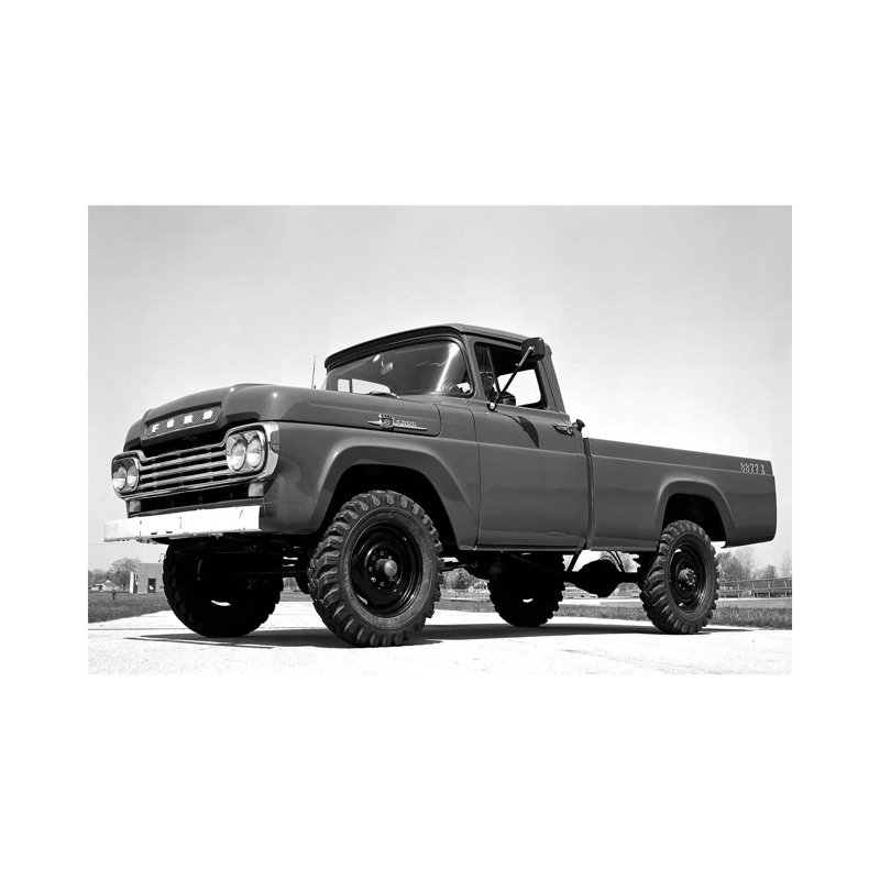 1959 Ford F-250 4x4 - Wrapped Canvas Print, 20.32 cm H x 30.48 cm W