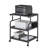 3 Tier Large Printer Stand With Wheels Power Outlet Usb Port, Rolling Cart Printer Scanner Table With Storage Shelf For Home Office
