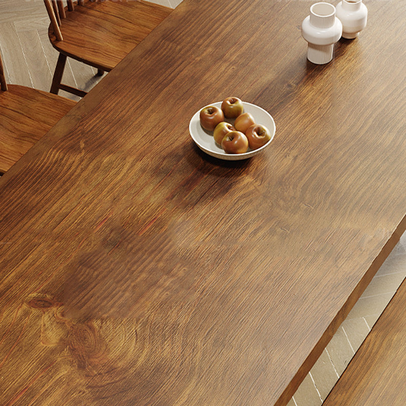 Ensemble de table de salle à manger en bois massif de style américain, H 29,5 po x L 86,6 po x l 35,4 po