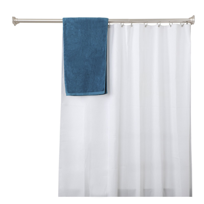 72'' Rustproof Aluminum Tension Shower Curtain Rod with Rubber End Caps