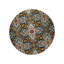 Tapis ronds en laine touffetée à la main Linkwood - rond, bleu, motif floral moderne, tapis antidérapants faits à la main épais pour le salon, la chambre à coucher-33070274