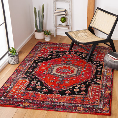 Tapis oriental rouge / noir Chavis