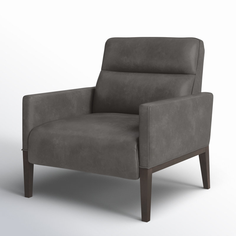 Fauteuil large de 31,1 po Aquino, Similicuir gris