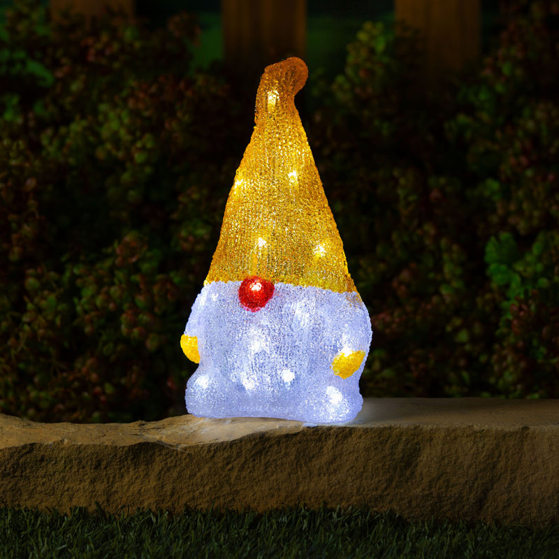 Statue de jardin GNOME scintillant, Jaune