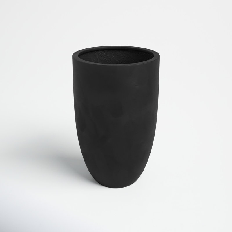 Elbe Handmade Pot Planter, 21.75" H x 16" W x 16" D, Black