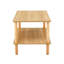Table basse de salon 2, de forme rectangulaire, en bois massif +, stable et durable, facile à assembler rapidement, housse de protection de plancher incluse avec tablette ouverte, matériaux,