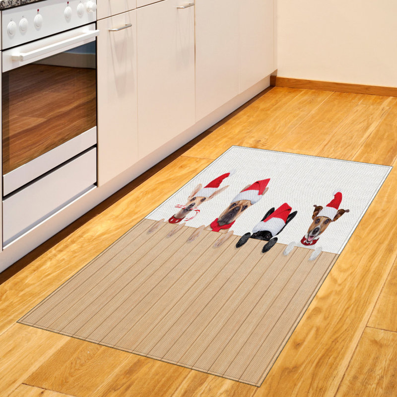 Christmas High Density Long Fiber Poly Threads Decorative Area Rug Carpet, Rectangle 2'7" x 5'