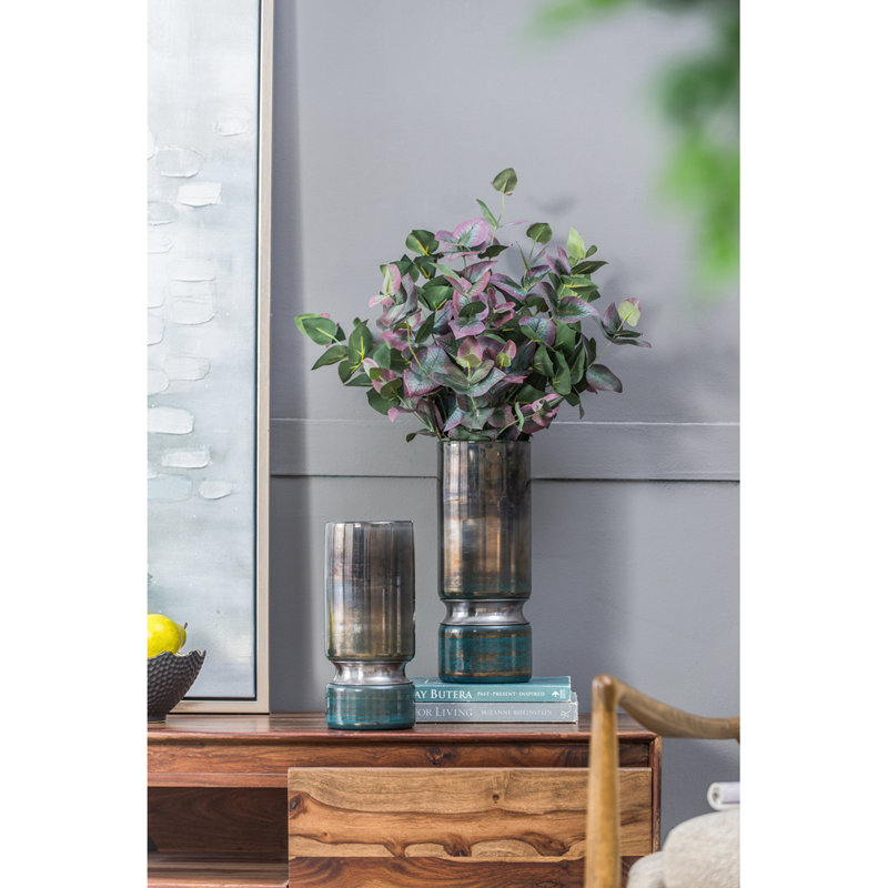 Vase en verre D5.1X13.2 ", H 13,2 po x l 5,1 po x P 5,1 po