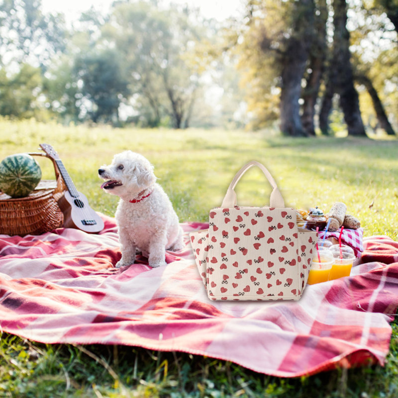 Mignon sac fourre-tout isolé grande capacité pour bureau de voyage