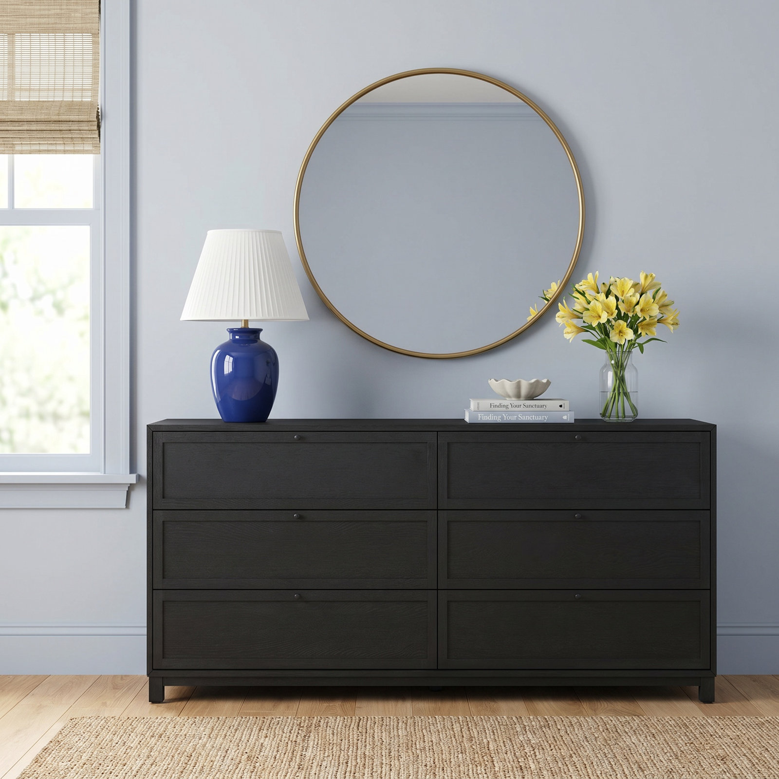 Sonata 6 - Drawer Dresser, Drifted Matte Black