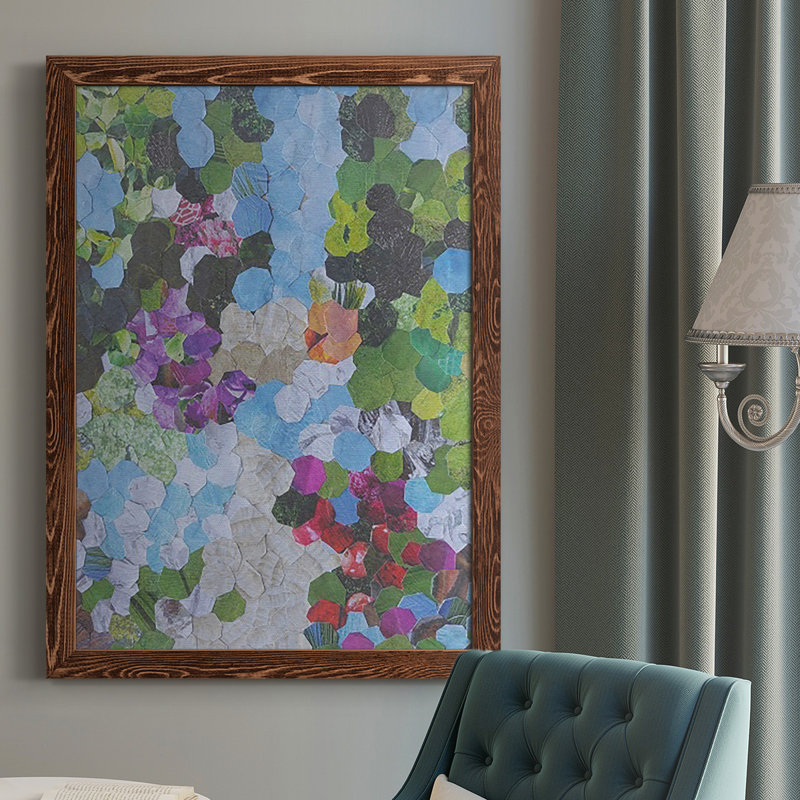 «Iris Garden» par Coco Good, reproduction sur toile, H 43,5 po x l 31,5 po x P 1 po, Érable