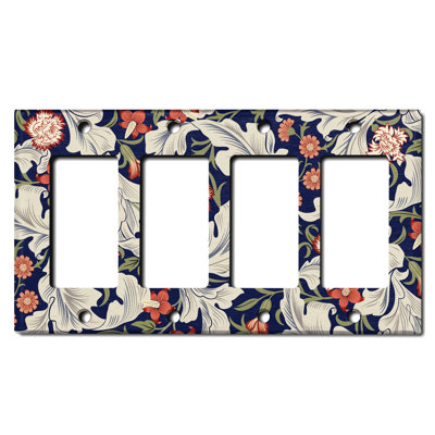 4 - Gang Toggle Light Switch Standard Wall Plate