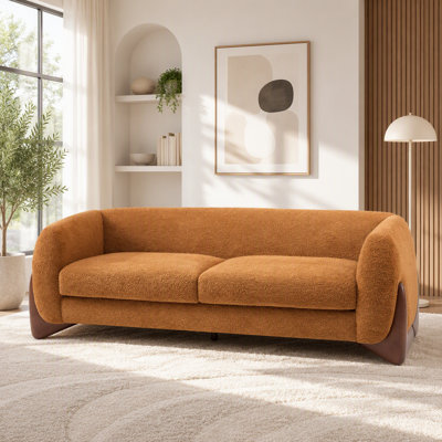 Boucle Sherpa Sofa For Living Room