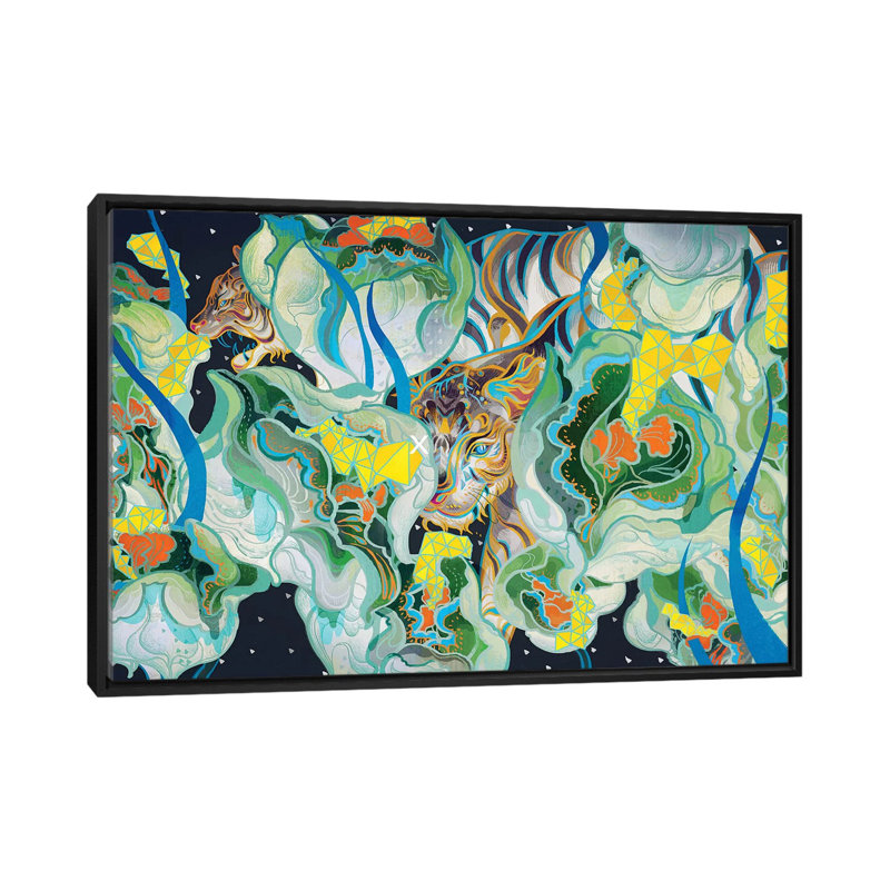 One Eye 1 Piece Painting on Canvas, 66.04 cm H x 45.72 cm W, Black Framed