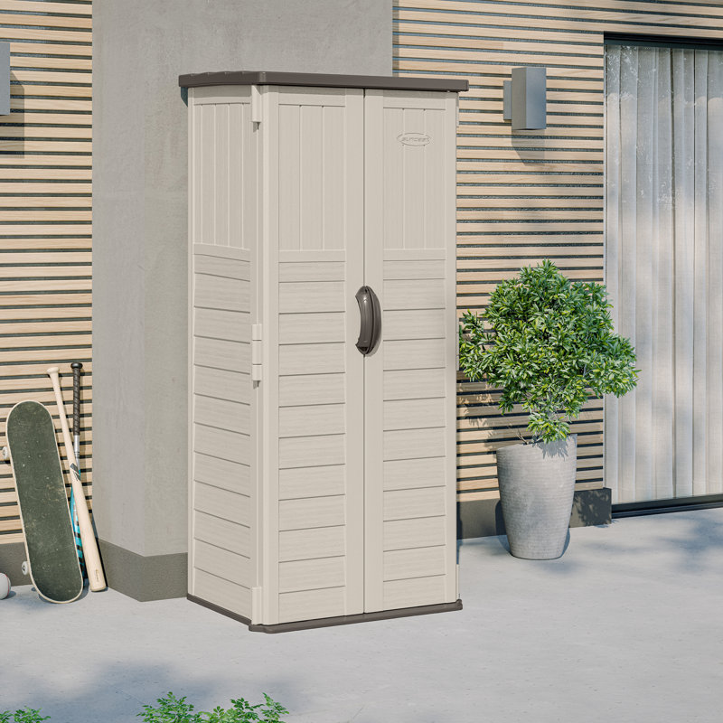 Suncast Mannington Storage Cabinet, Yes, Cream