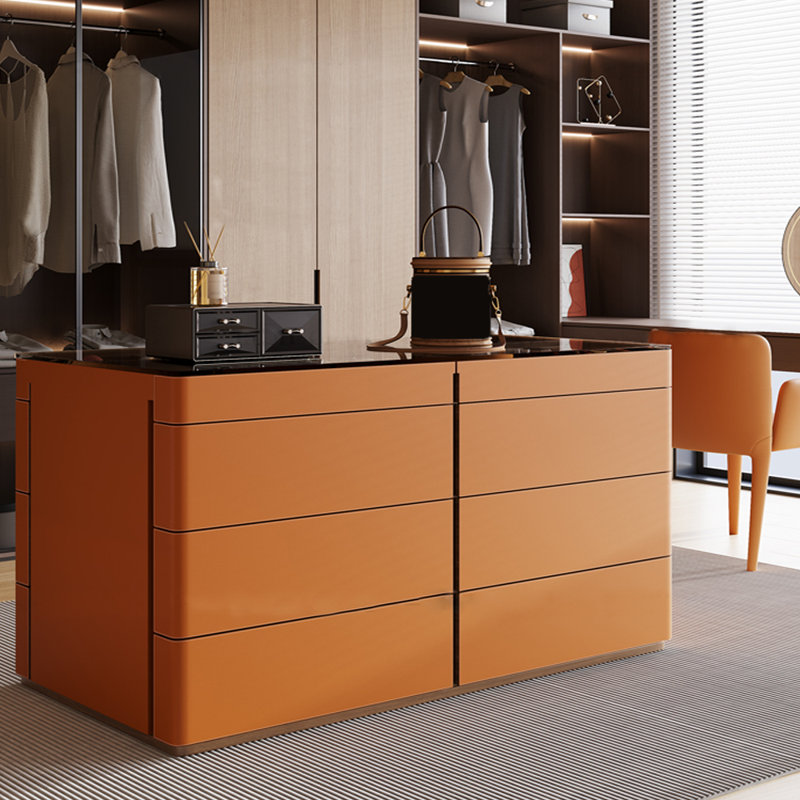 Luxury Dressing Drawers Jewelry Storage Cabinet, Orange