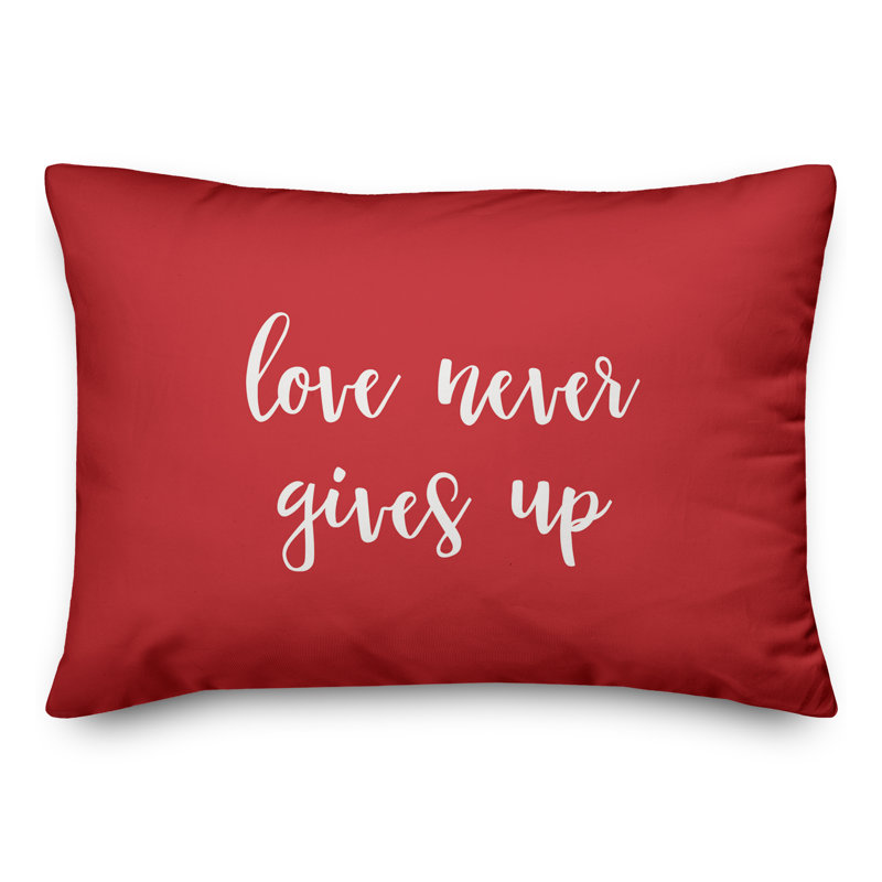  Coussin Love Love Gives Up, Rouge