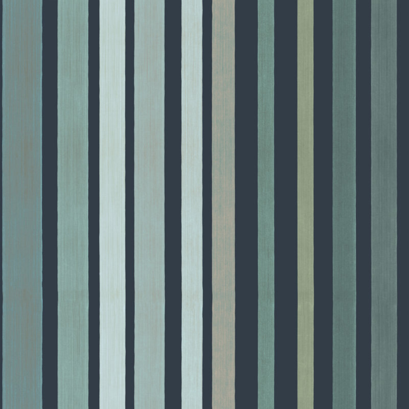 Carousel Striped Metallic Wallpaper Roll, Frosty Green