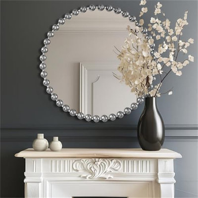 Metal Framed Circular Mirror