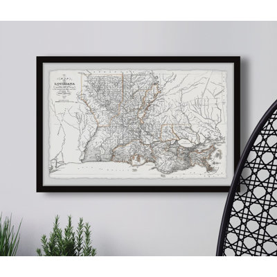 Louisiana State Outline - cadre photo