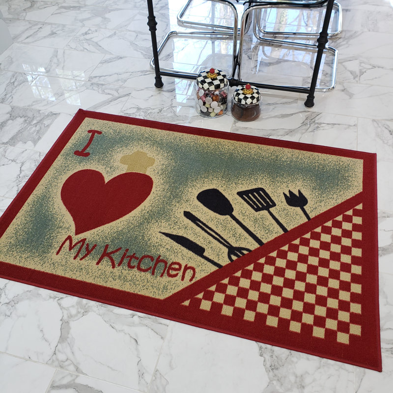 Tapis rouge / vert Rishel