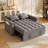 Sleeper Sofa Couch W/Pull Out Bed,  Modern Velvet Convertible Sleeper Sofa Bed, Small Love Seat Sofa Bed W/Pillows & Side Pockets For Small Space, Living Room, Apartment,Dark Gray-377464873