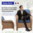 Dahlyla Wicker 2 - Person Patio Conversation Set with Cushions-436596337-436596334