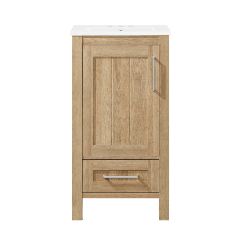 OVE Decors Kansas 18" Single Bathroom Vanity, Oak