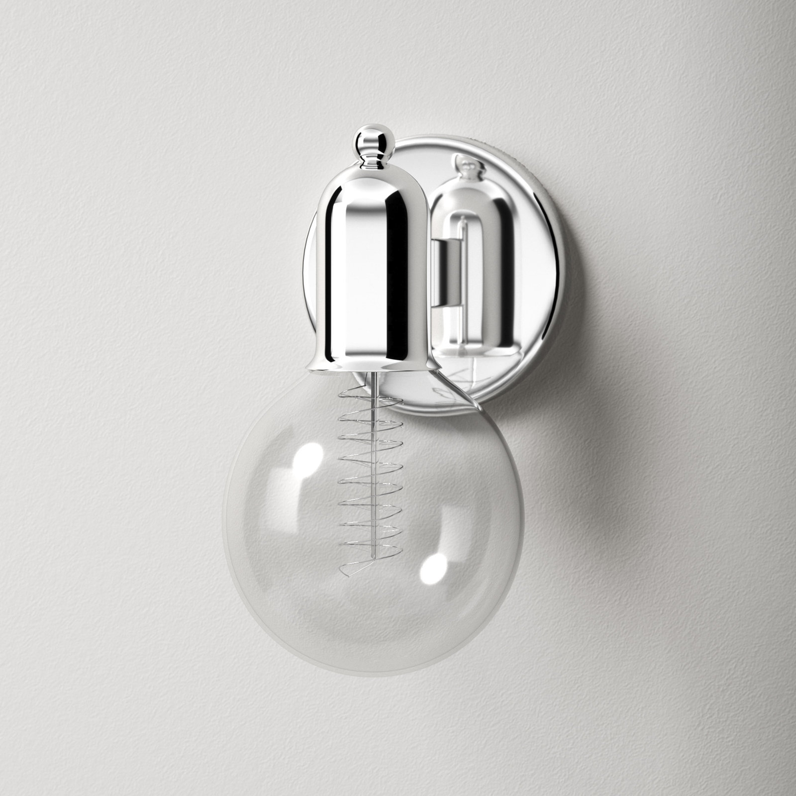 Saimi Single Dimmable Bath Sconce, Polished Nickel