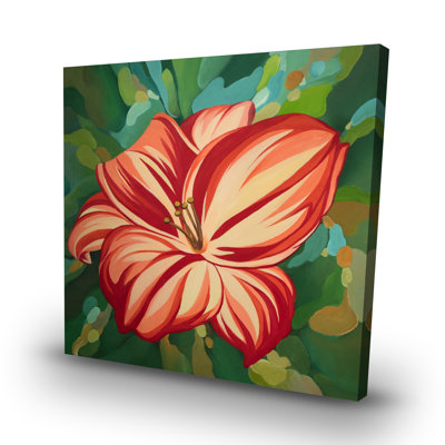 Blooming daylilies - 32"x32" art on canvas