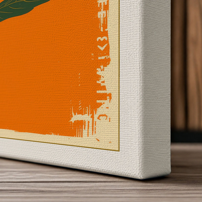 Yellow Rose Rising Botanical - Wrapped Canvas, 30x20 - 76.2 x 50.8 cm, Cream Border
