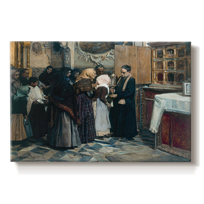 Kissing the Relic (El beso de la reliquia)-Joaquín Sorolla-Gallery Wrapped Canvas-1893