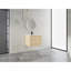Ensemble de meuble-lavabo mural 28 po avec lavabo en céramique blanche et 1 porte à fermeture en douceur, contreplaqué, chêne blanc-129437886